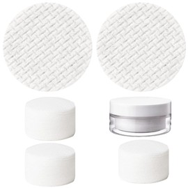 YOYOSOFT Cotton Round Wipe-On Toner Pad Refill 100 Pieces for Lotion Use T-Type Embossed Texture Thin DIY Pack 100% Natural Cotton Skin Care Nail Removal Cotton Non-Fuzzy Cleansing Pad (White Lid)