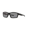 Oakley Men's Chainlink OO9247-15 Polarized Rectangular Sunglasses, Matte Black, 57