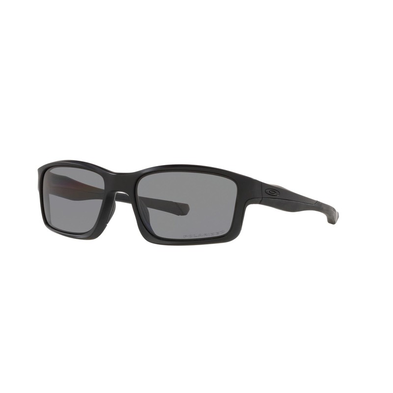 Oakley Men's Chainlink OO9247-15 Polarized Rectangular Sunglasses, Matte Black, 57