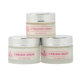 Kit Skincare Antiedad +40 Cram Jour crema de día facial antiarrugas + crema contorno de ojos Lifting Eyes + Cream Nuit Creama de noche con Ácido Hialurónico Colágeno Vitaminas E, A Antiage