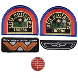 Alien Movie U.S.C.S.S. Nostromo Flight Wings Weyland Yutani Patch (Bundle 5PC-Iron on-sew on)