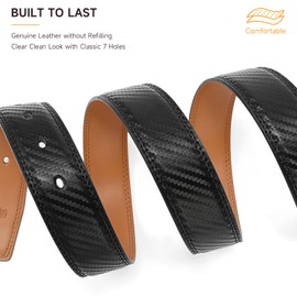 GAEKEAO Mens Dress Belt Genuine Leather Belts for Men 1 1/4" Mens Belts Classic Designs for Work Business and Casual