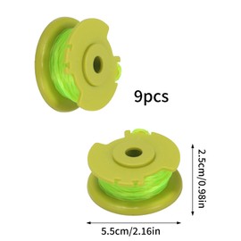 COEWUR 4Pcs AC80RL3 Strimmer Spool Strimmer Line Replacement Strimmer Wire Cord Rope for Ryobi One Plus+ String Trimmer 18V 24V 40V RY40204 RY40220 ZRP2080