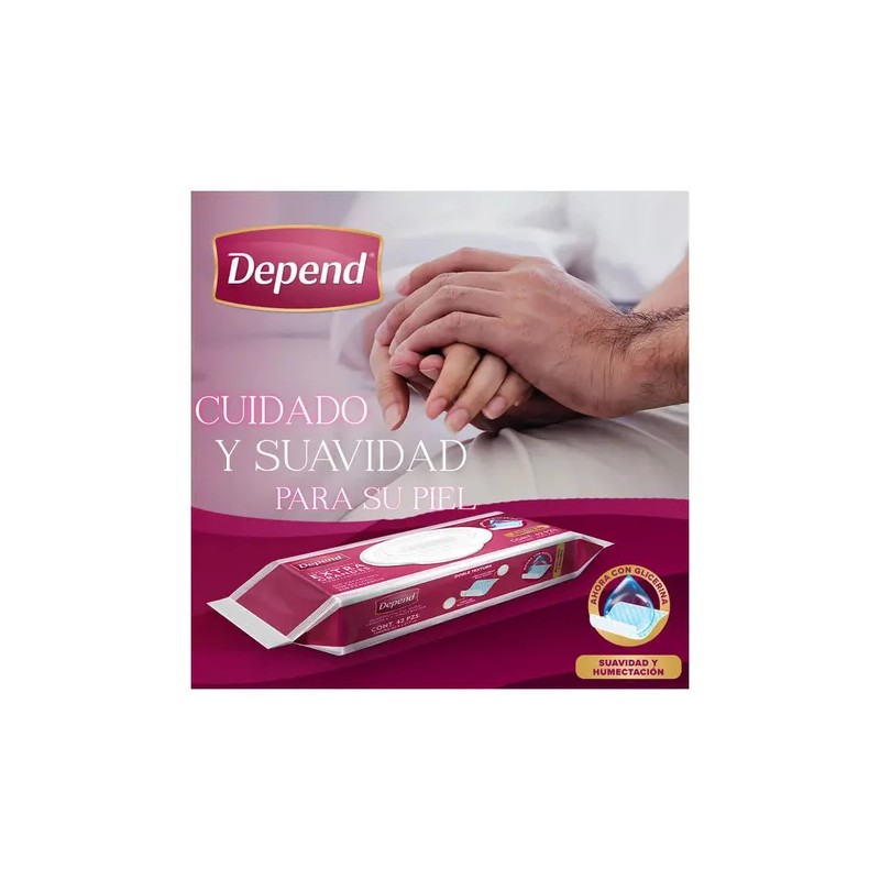 Toallitas Húmedas Depend Extra Grandes 42 Piezas