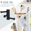 Angle Simple Swivel Towel Hook Matte Black, SUS 304 Stainless