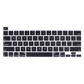 Ultra Thin Keyboard Cover Protector Soft Silicone Skin Compatible with 2022 2021 2020 MacBook Pro 13 Inch A2338 A2289 A2251 with M2 / M1 Chip, 2019 MacBook Pro 16 Inch A2141 with Touch Bar (Black)