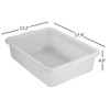 Nicesh 3-Pack 13 L Plastic Commercial Bus Tub, Gray Bus