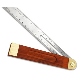 Adjustable Carpentry Square, Bevel Gauge Sliding Bevel Tool with Hardwood Handle, Stainless Steel Blade Ruler T Bevel Angle Finder, Precision Angle Ruler for Carpenter Craftsman Engineer Woodworking