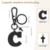 Letter Keychain Christian Letter A-Z Alphabet Keyring for Backpack Handbag