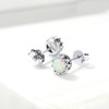 Dainty Stud Earrings for Women Sterling Silver Opad Ear Studs