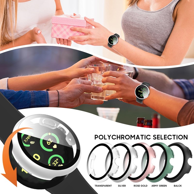 GCVSE Pack of 3 Protective Cases Compatible with Pixel Watch
