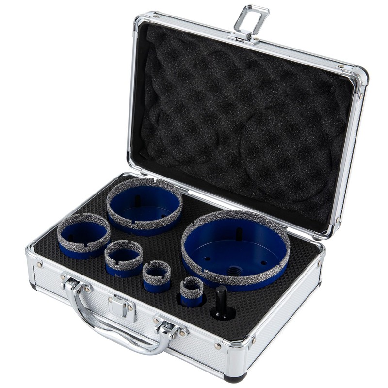 9 Pack Premium Diamond Drill Bit Set - Versatile Tools