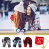 VENI MASEE Winter Touch Screen Gloves Snow Flower Printing Keep