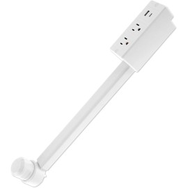 AC Wall Outlet Extender Rotational Stick With 2 AC Outlets 2 USB Ports Max 28"