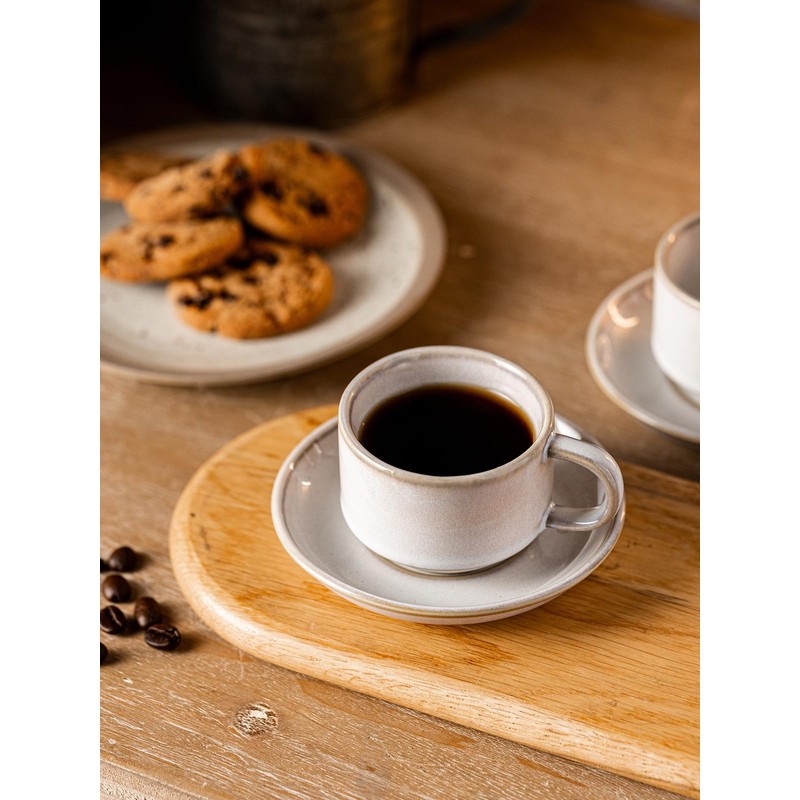 Gomakren 2.5 Ounce Espresso Cups Set of 4, Small Stackable
