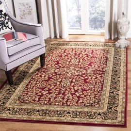 Safavieh Lyndhurst Collection LNH214A Traditional Oriental Area Rug, 8' x 8' Square, Red / Black