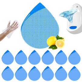 Urinal Sieve with Fragrance, Long-Lasting Anti Splash Odour Protection (12 Pieces), with Free Gloves, Urinal Insert Mat, Air Freshener for Toilets in Stadiums, Schools, Bathrooms, Office Hotels