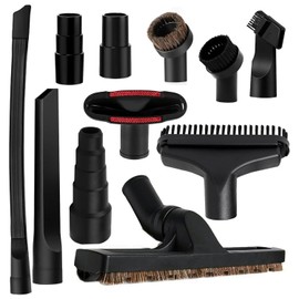 Universal 1/4 Inch Vacuum Attachments & Brushes Kit for Shop Vac Accessories 2 1/2" 1 1/4" Brush Attachment for Shop Vacuum Cleaner Attachments Brushes for Shop Vac Attachments Set of 11
