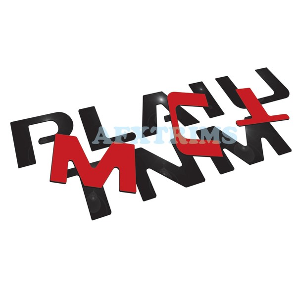 AFX Black Glossy Raised Tailgate Letters Compatiblle with Platinum F!150