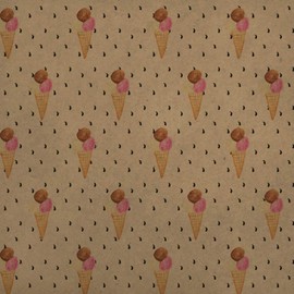 GRAPHICS & MORE Ice Cream Waffle Cones Premium Kraft Roll Gift Wrap Wrapping Paper