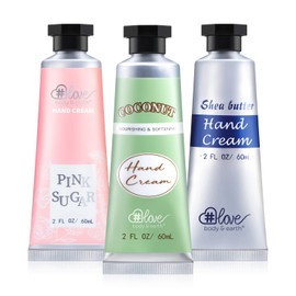 Hand Cream Gift Set - Hand Cream for Women, Shea Butter, Argan Oil, Vitamin E, Moisturizing Hand Care Cream for Dry Hands, 3x2.0 oz Travel Size Hand Lotion Set, Christmas Gift Set for Women