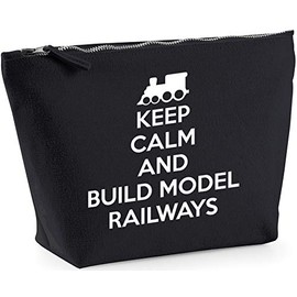 Hippowarehouse Keep Calm And Build Model Railways printed make up cosmetic wash bag 18x19x9cm