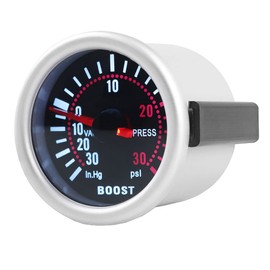 ETOPARS Universal Car Vehicle 2inch 52mm Smoke Tint Len Turbo Boost Gauge Meter Kit PSI Bright Light Display Racing Gauge Red Pointer Indicator Dail Electronic