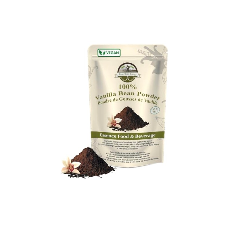 Raw Vanilla Bean Powder - (2.5Oz) No Sugar, Perfect For