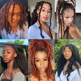 Leeven 16 Inch Springy Twist Hair for Afro Marley Locs 8 Packs Afro Kinky Curly Marley Braiding Hair Extensions Pre Separated Spring Twist Crochet Hair for Distressed Locs/Ombre Grey#