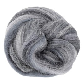 mjolda Felt Wool 20 g Merino Wool / Fairy Tale Wool for Dry Felting and Wet Felting (Stone)