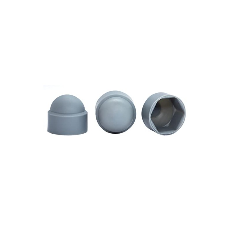 Grey M8 (13mm Wrench) Plastic Nut and Bolt Protective Dome
