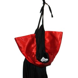 Regent Products Deluxe Adult Vampire Cape 47" Long, Purple or Red Satin Collard, One Size - Red Collar