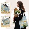 LIANGW Daisy Canvas Tote Bag Aesthetic, Daisy Gifts for Women,