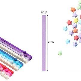 TRKETK Pack of 1080 Origami Stars Paper Strips Package Lucky Star Paper Strips DIY Decoration Paper Strips for Stars for Crafts Decoration Cards Gift at School