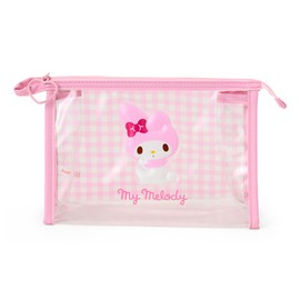 Sanrio 732141 My Melody Clear Pouch, Transparent PVC, Steel, Zipper Closure, For Ages 3 and Up, Approx. Width 8.7 x Depth 3.9 x Height 5.9 inches (22 x 10 x 15 cm)