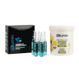 Tahe Blumin Kit - Intense Nourishing Treatment 10x15ml + Blumin Hair Mask (700ml, Ginger & Lemon)