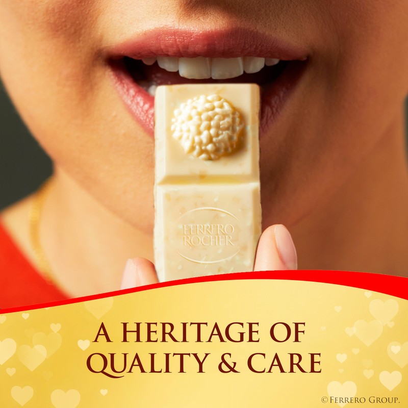Ferrero Rocher Premium Chocolate Bar, White Chocolate Bar with Hazelnut