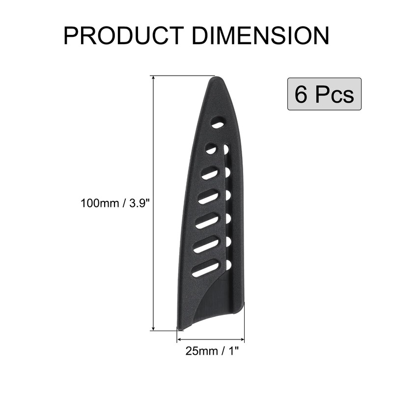 uxcell 6 Pcs Knife Cover Sleeves, 3.9" x 1" PP