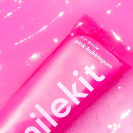 Smilekit® Flavoured Lip Balm | 6 Insane Flavours | Natural Gloss Beauty | Zero Tint | Flavoured Lip Balm with Natural Oils and Vitamins | Travel Pack (One Size, Pink Bubblegum)