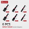 ColumPRO 6PCS Stubby Impact Socket Adapter Set, Hex Shank Impact