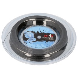 Alomejor Tennis Racket String, Black Round Polyester Racket String Made of Polyester Material Strong and Durable for Tennis Training for Adults (1.25 mm)