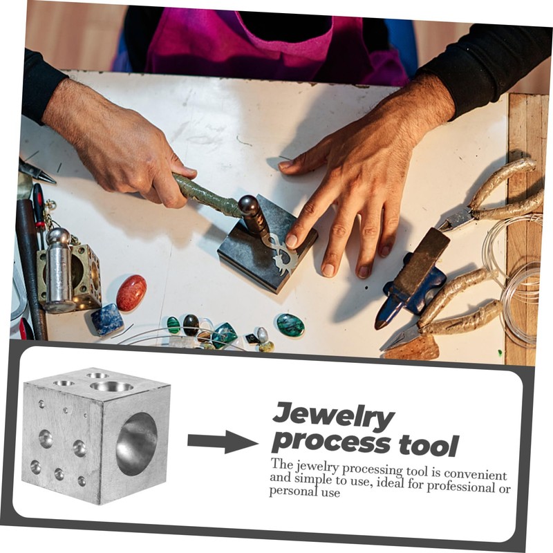 LALAFINA 18holes Doming Block Jewelry Processing Tool for DIY Metal