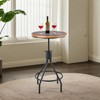 BOKKOLIK Industrial Bar Table, Counter Height 30-36inch Height Adjustable, Swivel