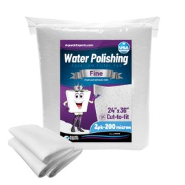 Aquatic Experts Aquarium Polishing Filter Pad, Aquarium Filter Pad, Aquarium Filter Floss for Fish Tank Filters, Water Polishing Pad for Aquarium Filters, (200 Micron, 24" x 36-2 Pack)