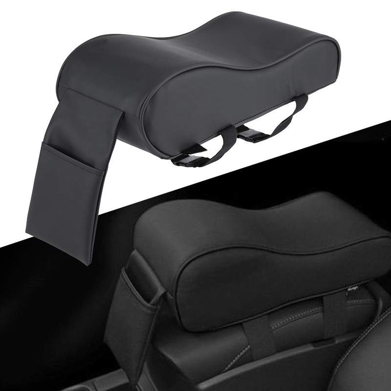 Universal Leather Car Armrest Pad Memory Foam Auto Cushion Mat