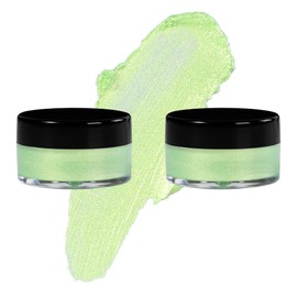 7V HOME BEAUTY Light Green Eyeshadow Cream, Blendable Smooth 2pcs Shimmer Light Green Creamy Eyeshadow