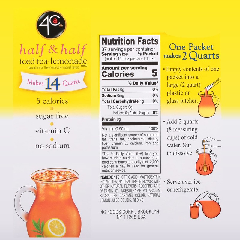 4C Pitcher Packs, Half & Half 8 Pack, Makes 14