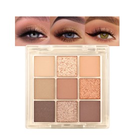 Erinde Paleta de Sombras de Ojos con Purpurina 9 Colores, a las arrugas                                                                               
