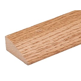 6 FT - Prefinished Oak Reducer Molding with Natural Color Stain (3/8", 1/2", and 5/8" Thicknesses Available) (6 FT Long: 1 1/4" Wide x 3/8" Thick)