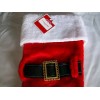 Holiday Time Red Plush Santa Belt Buckle Christmas Stocking Holiday